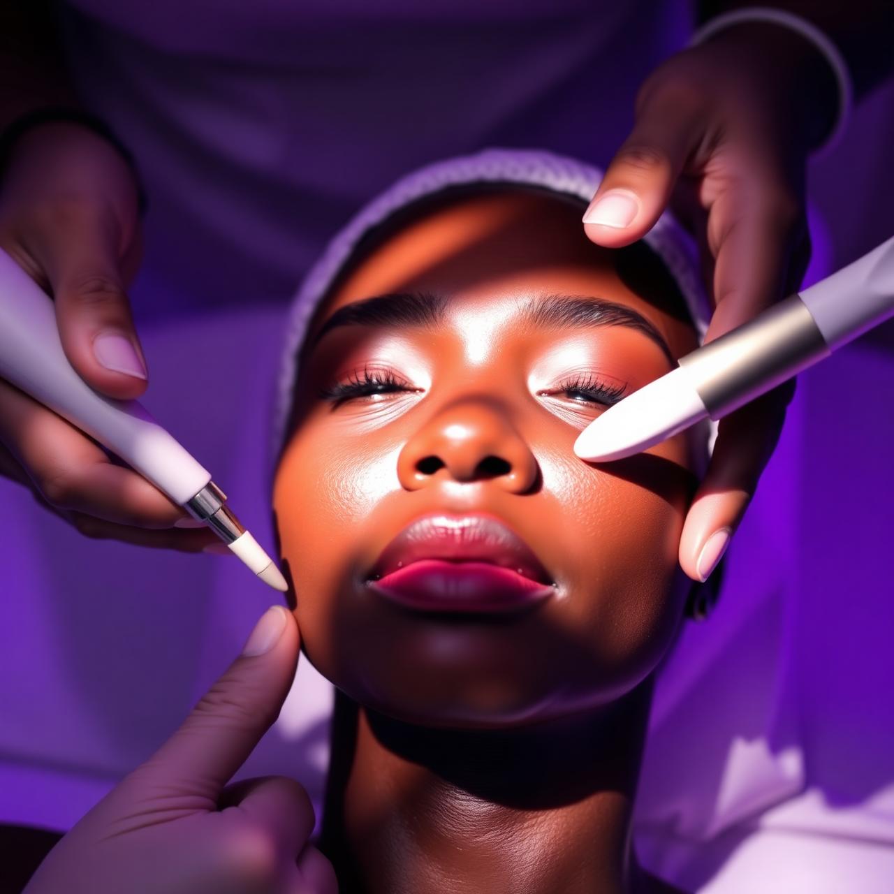 Deep skin treatment session